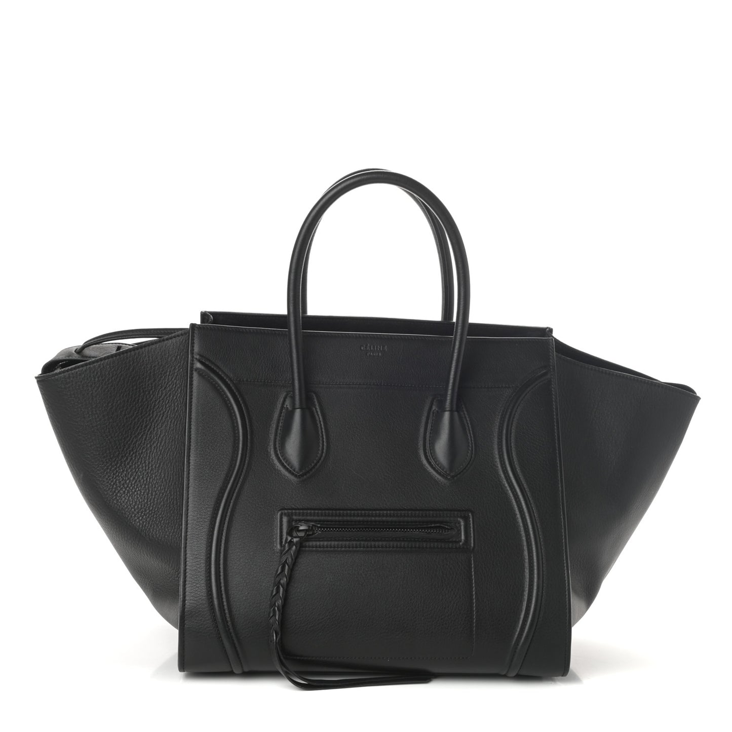 Supple Calfskin Medium Phantom Luggage Black