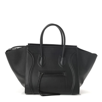 Celine Supple Calfskin Medium Phantom Luggage Black 1 of 9