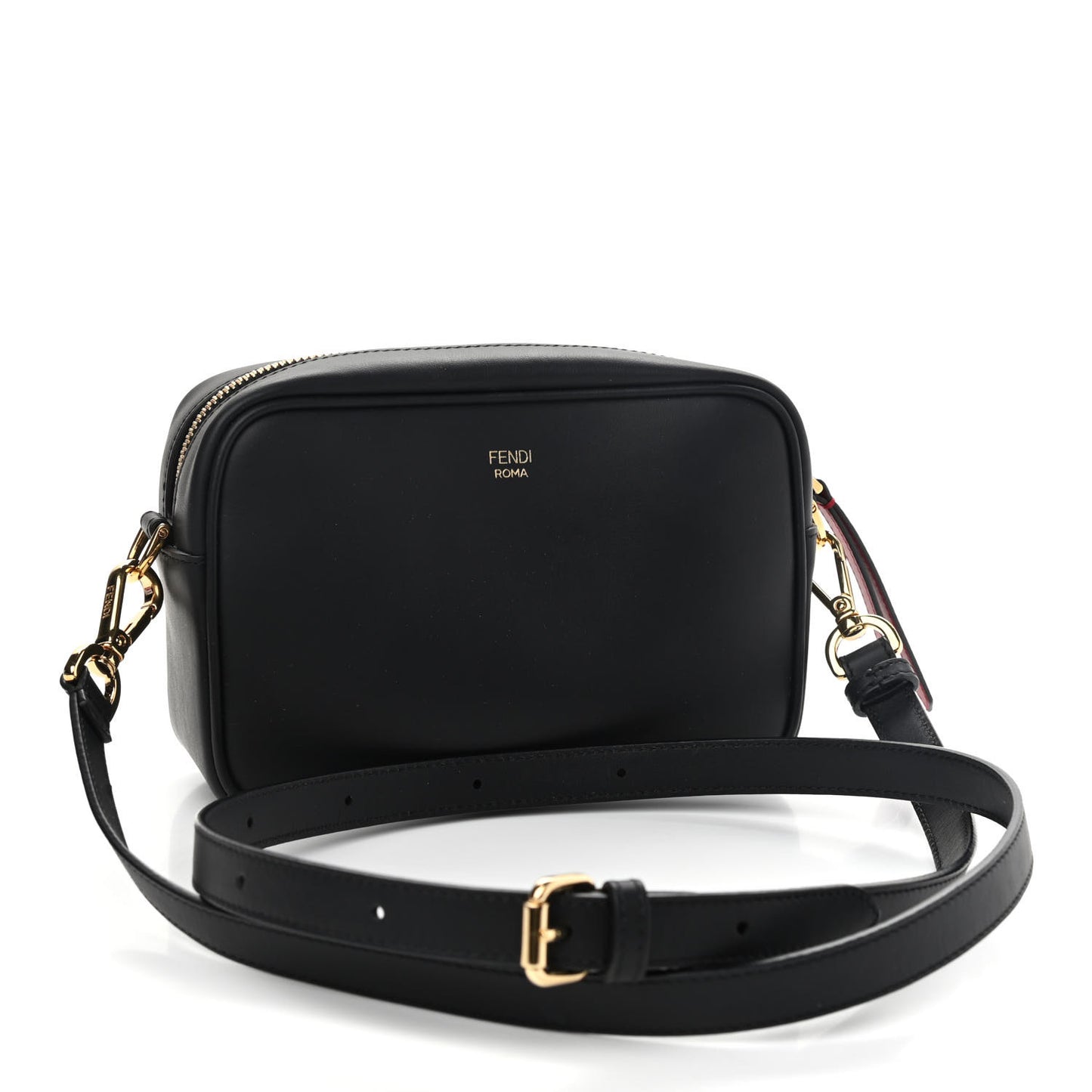 Vitello Century Bi-Color FF 1974 Embossed Mini Camera Case Maya Black