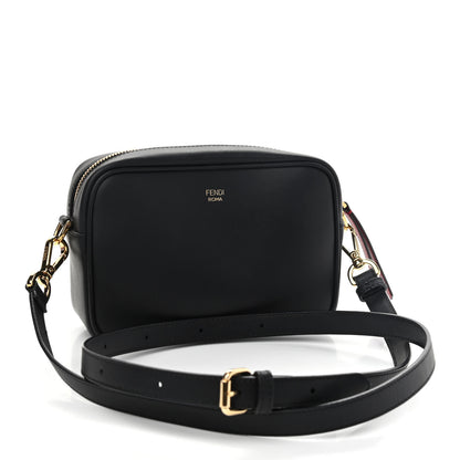Fendi Vitello Century Bi-Color FF 1974 Embossed Mini Camera Case Maya Black 2 of 8
