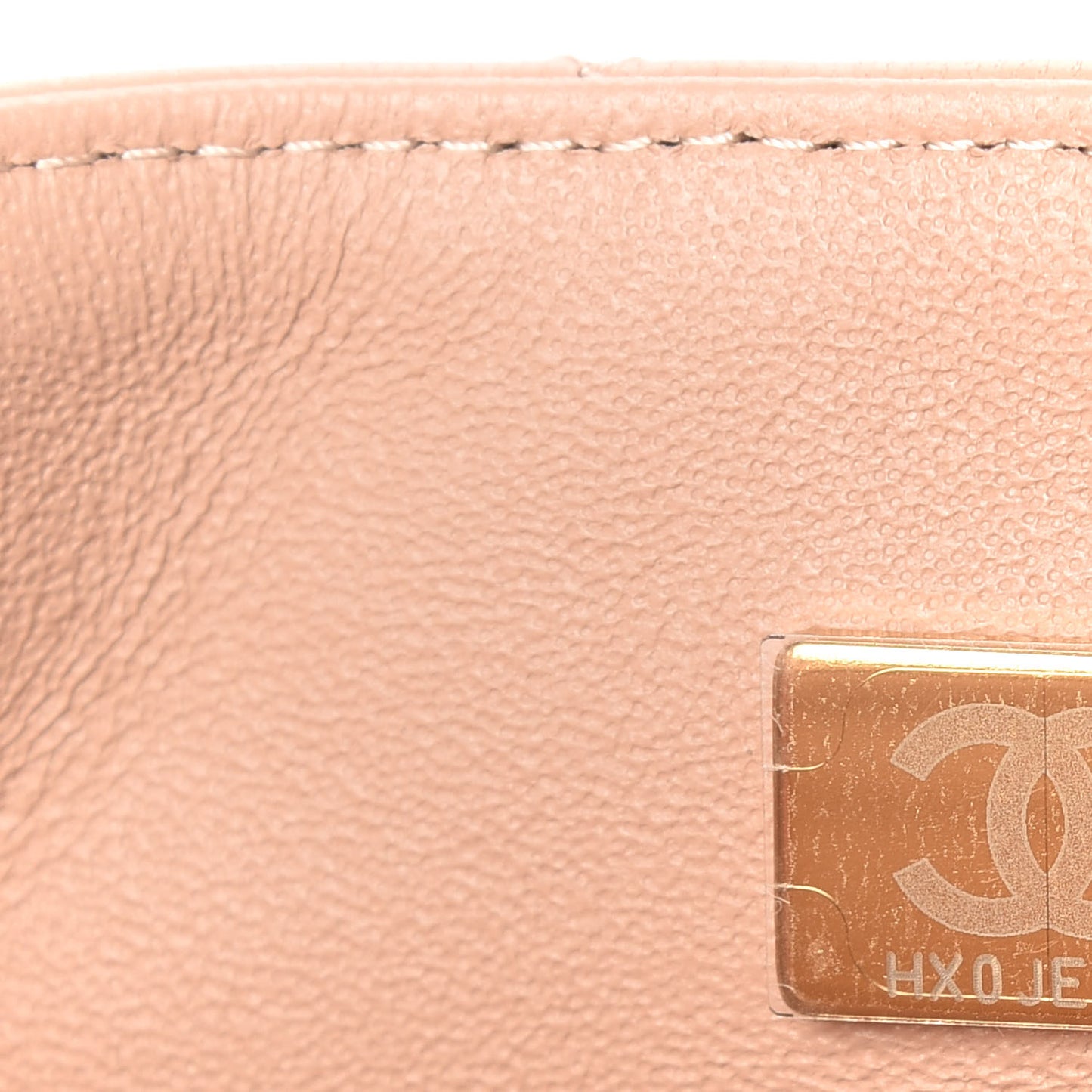 Lambskin Quilted Mini Top Handle Rectangular Flap Beige