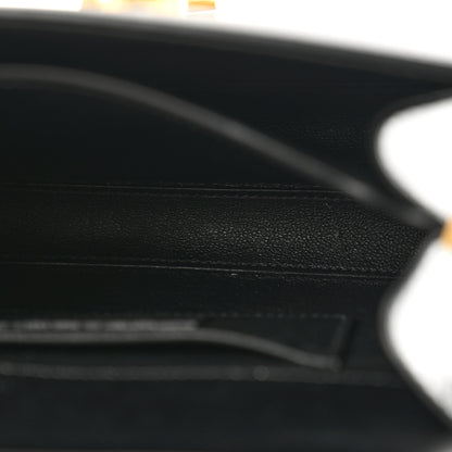 Saint Laurent Calfskin Mini Classic Monogram Cassandra Top Handle Black 6 of 14