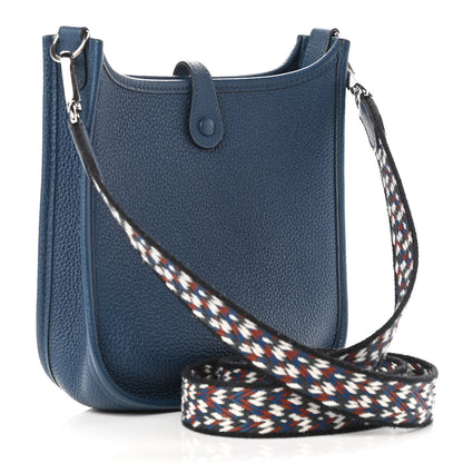 Hermes Taurillon Clemence Zigzag Evelyne TPM Deep Bleu Bleu Zellige Indigo Black 3 of 11