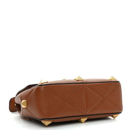 Valentino Garavani Grained Calfskin Medium Roman Stud Shoulder Bag Selleria 4 of 8