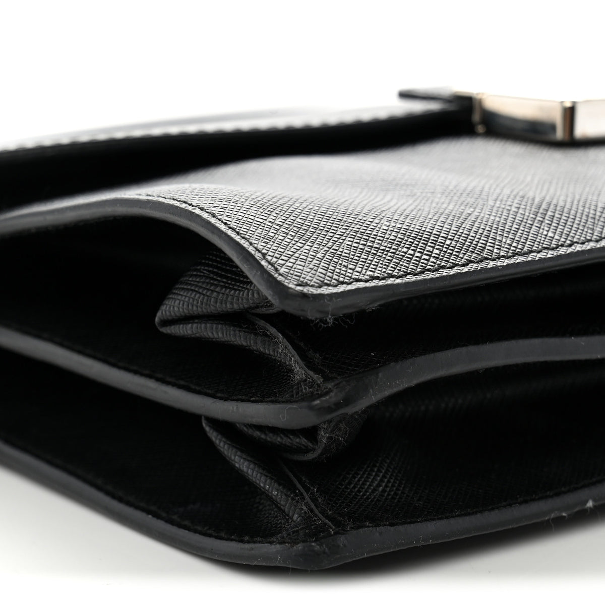 Prada Saffiano Lux Sound Crossbody Bag Black 8 of 11