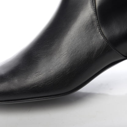 Saint Laurent Calfskin Knee High Boots 38 Black 8 of 10
