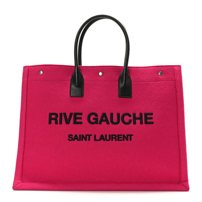 Saint Laurent Wool Rive Gauche Tote Fuchsia 1 of 8