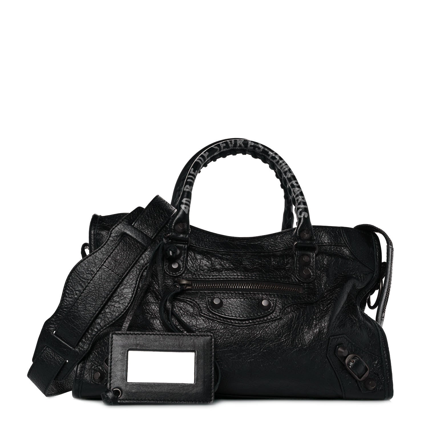 Balenciaga Agneau Classic Hardware Graffiti Handles S City Black 1 of 11