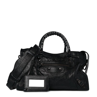 Balenciaga Agneau Classic Hardware Graffiti Handles S City Black 1 of 11