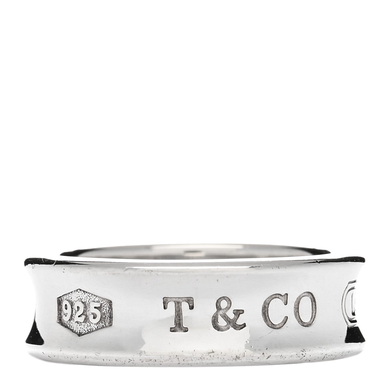 Tiffany Sterling Silver 1837 Band Ring 55 7.25 1 of 3