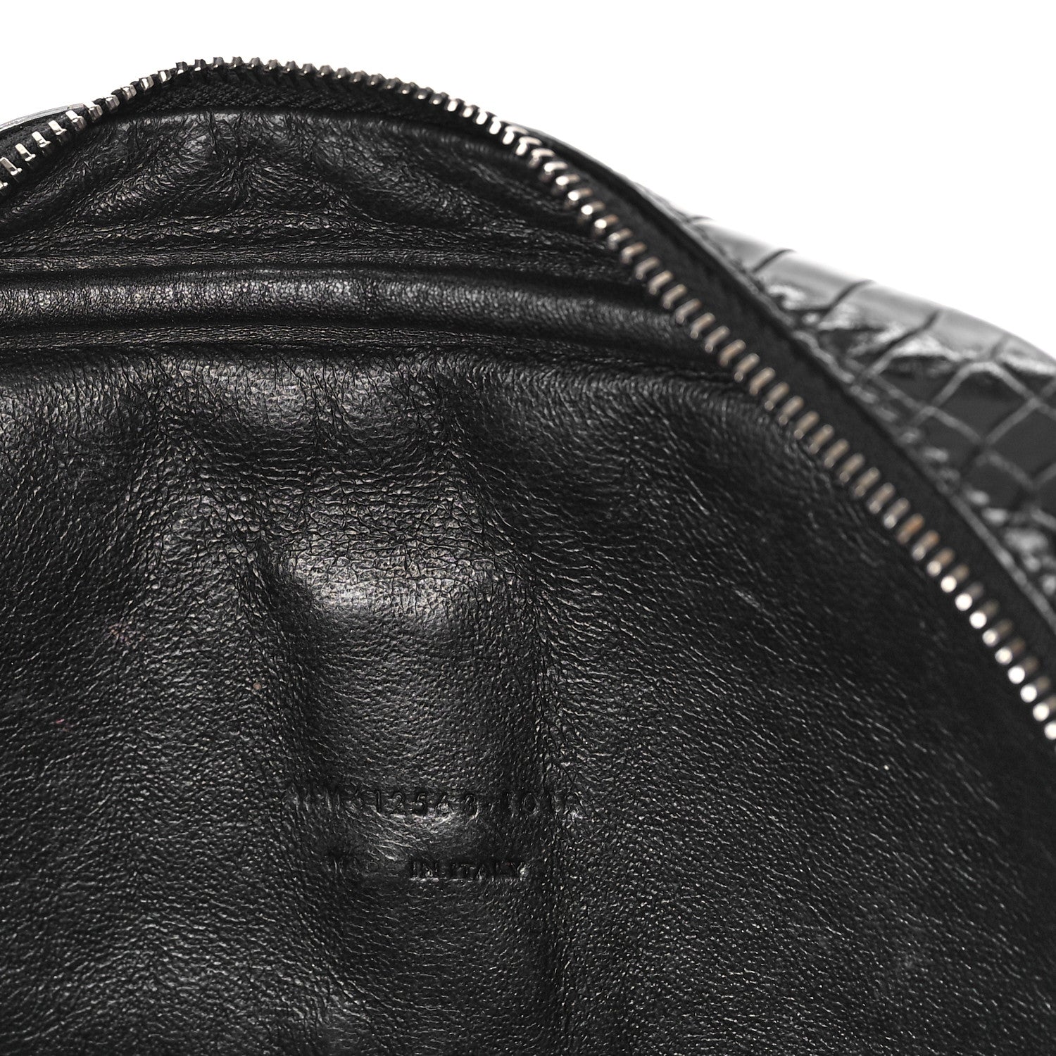 Saint Laurent Calfskin Crocodile Embossed Monogram Mini Lou Camera Bag Black 7 of 9