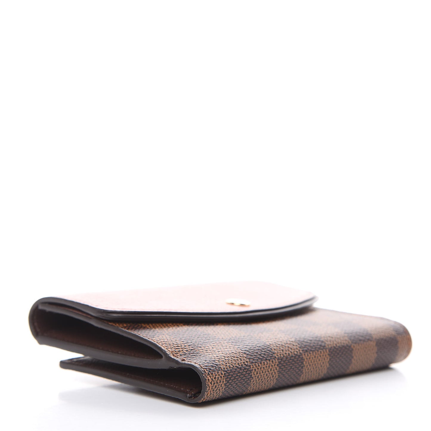 Damier Ebene Normandy Compact Wallet Rose Ballerine