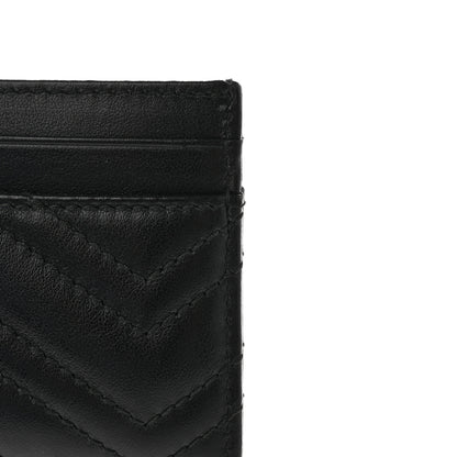 Gucci Calfskin Matelasse GG Marmont Card Holder Black 10 of 12