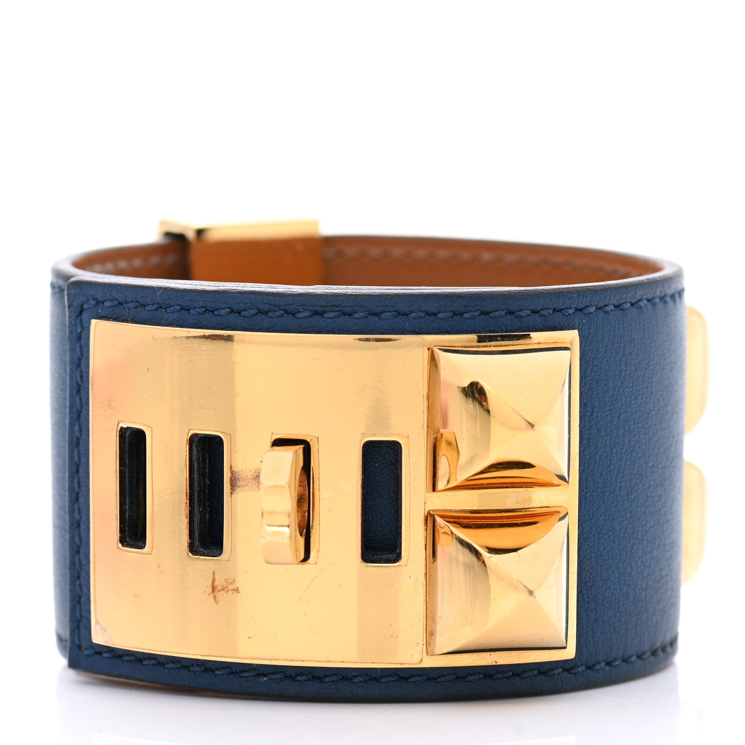 Hermes Swift Collier de Chien CDC Bracelet T3 Deep Bleu 3 of 9