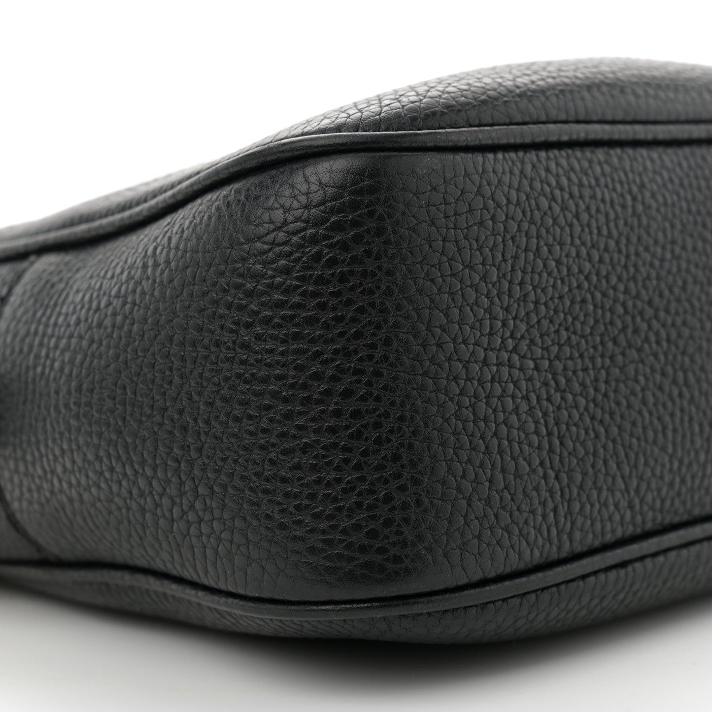 Pebbled Calfskin Small Soho Disco Bag Black