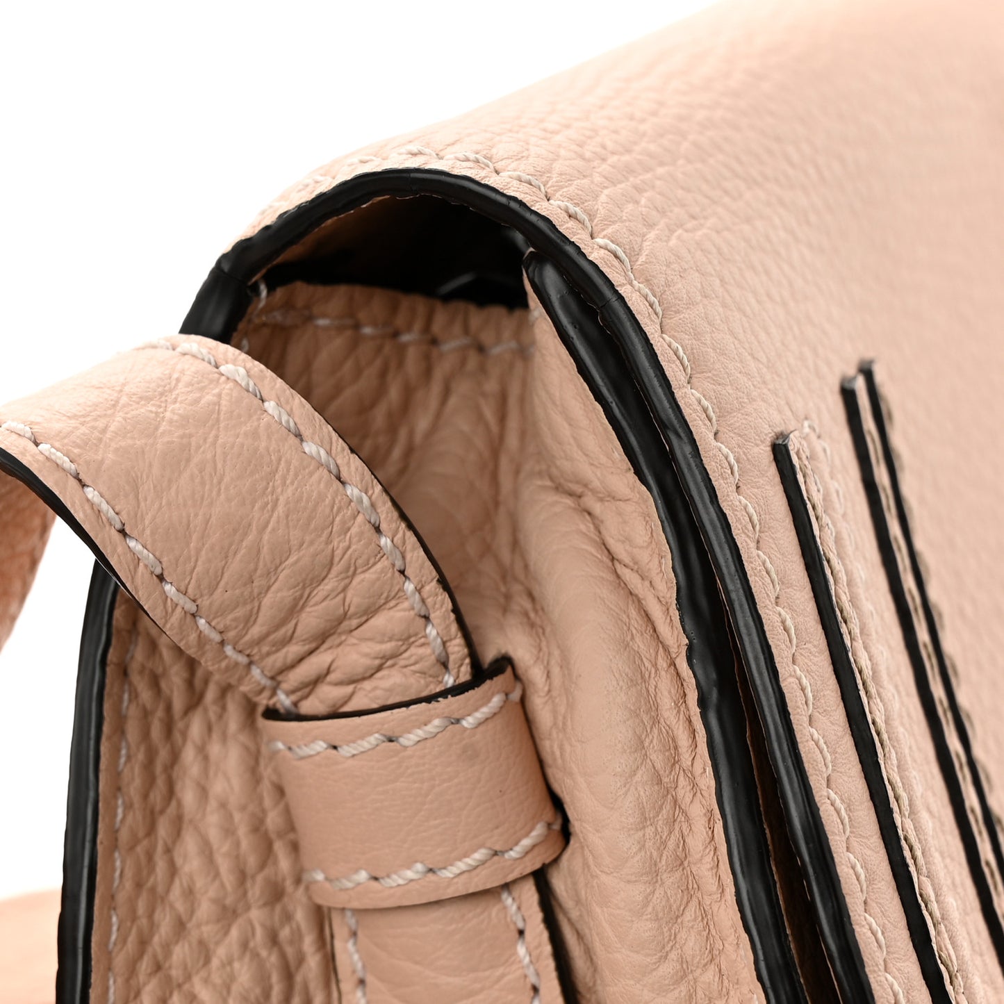Calfskin Mini Marcie Round Crossbody Bag Blush Nude