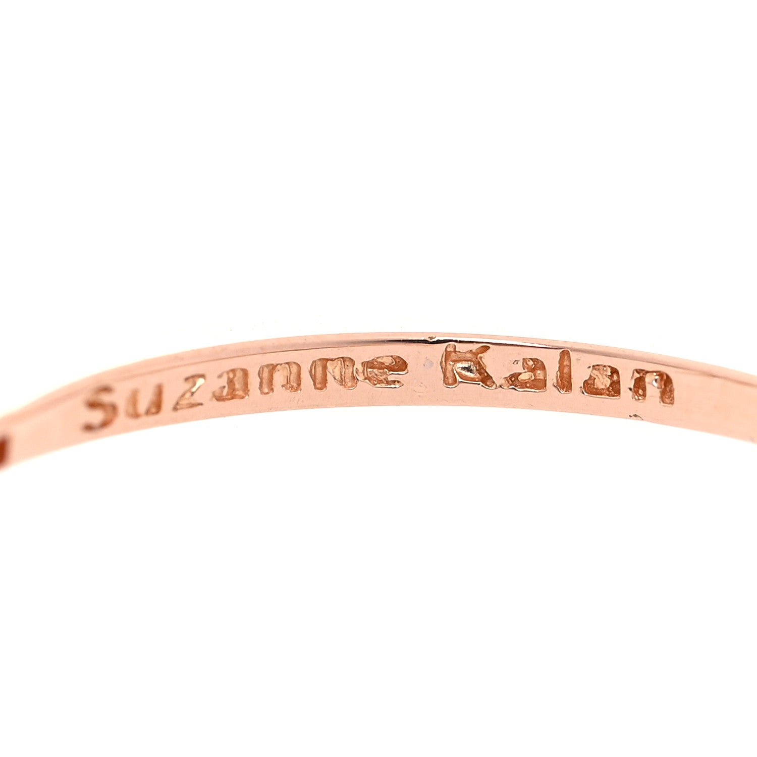 Suzanne Kalan 18K Rose Gold Diamond Thin Classic Baguette Ring 52 6 7 of 12