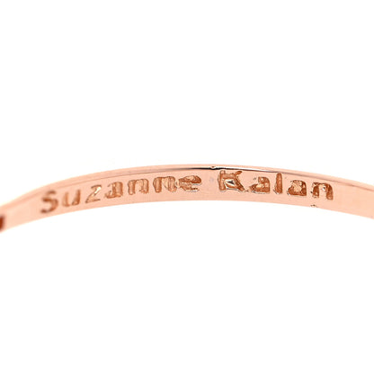Suzanne Kalan 18K Rose Gold Diamond Thin Classic Baguette Ring 52 6 7 of 12
