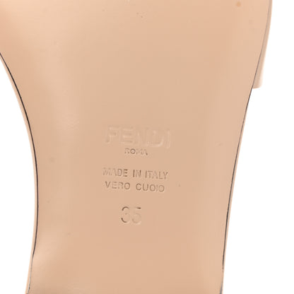 Fendi Vitello Cuoio Baguette Flat Slide Sandals 35 Poudre 6 of 8