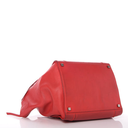Celine Supple Calfskin Medium Phantom Luggage Vermillion 4 of 18