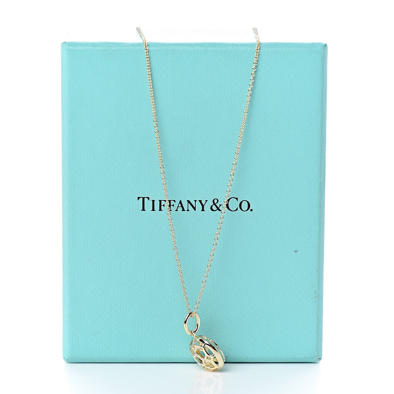 Tiffany 18K Yellow Gold Paloma Picasso Zellige Medallion Pendant Necklace 7 of 7