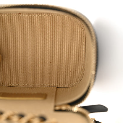 Chanel Lambskin Quilted Mini Pearl Crush Vanity Case With Chain Black 11 of 12
