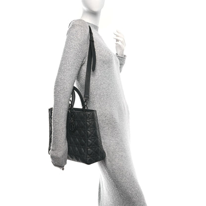 Christian Dior Ultra Matte Calfskin Cannage Large Lady Dior Black 2 of 10