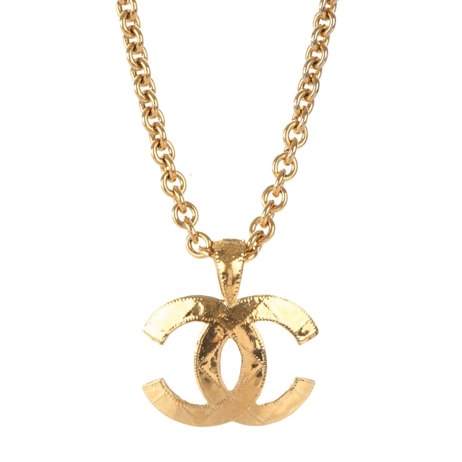 Chanel Quilted CC Long Chain Necklace Gold 1 of 5