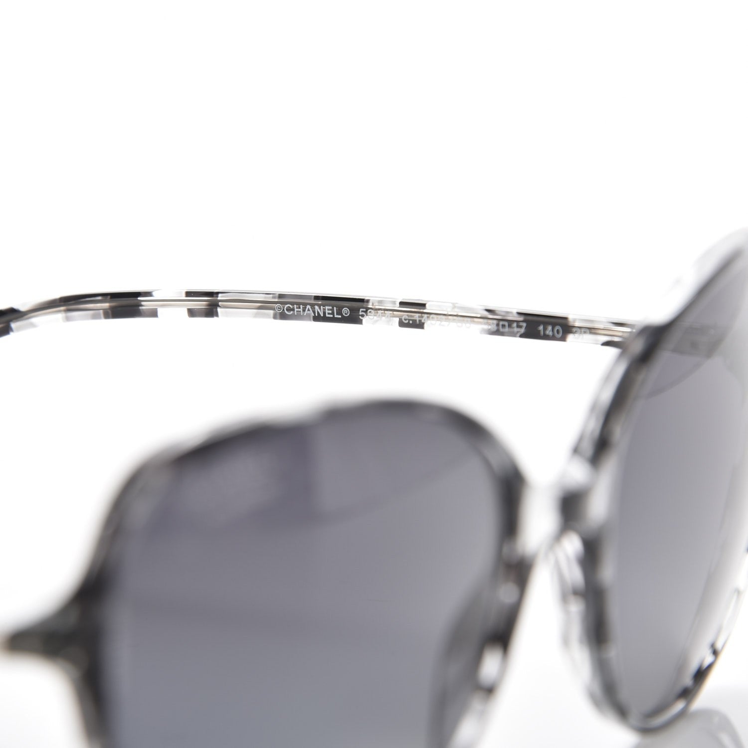 Chanel CC Polarized Sunglasses 5344 Black Grey 7 of 8