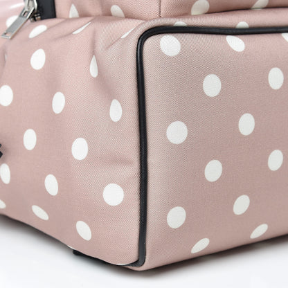 Saint Laurent Canvas Polka Dot Print City Backpack Red Powder 9 of 10