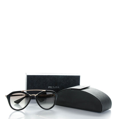 Prada Acetate Metal Cinema Sunglasses SPR 12Q Black 6 of 6