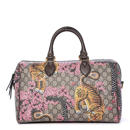 Gucci GG Supreme Monogram Bengal Medium Boston Beige PInk 1 of 14