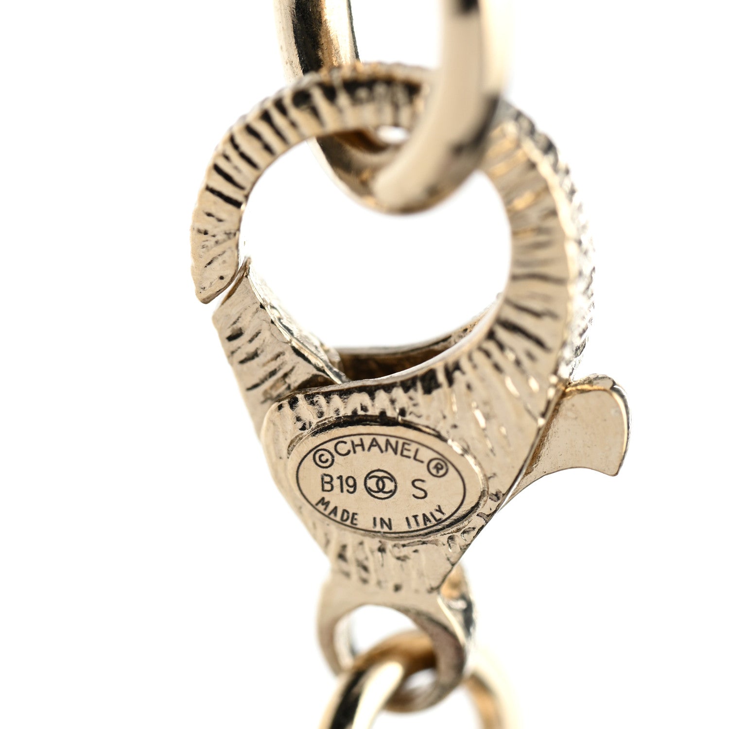 Chanel Crystal City of Lights Letter Chain Necklace Gold 5 of 6