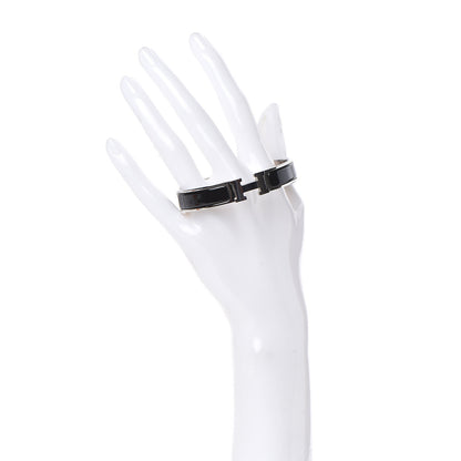 Hermes Enamel Narrow Clic Clac H Bracelet GM Black 2 of 6