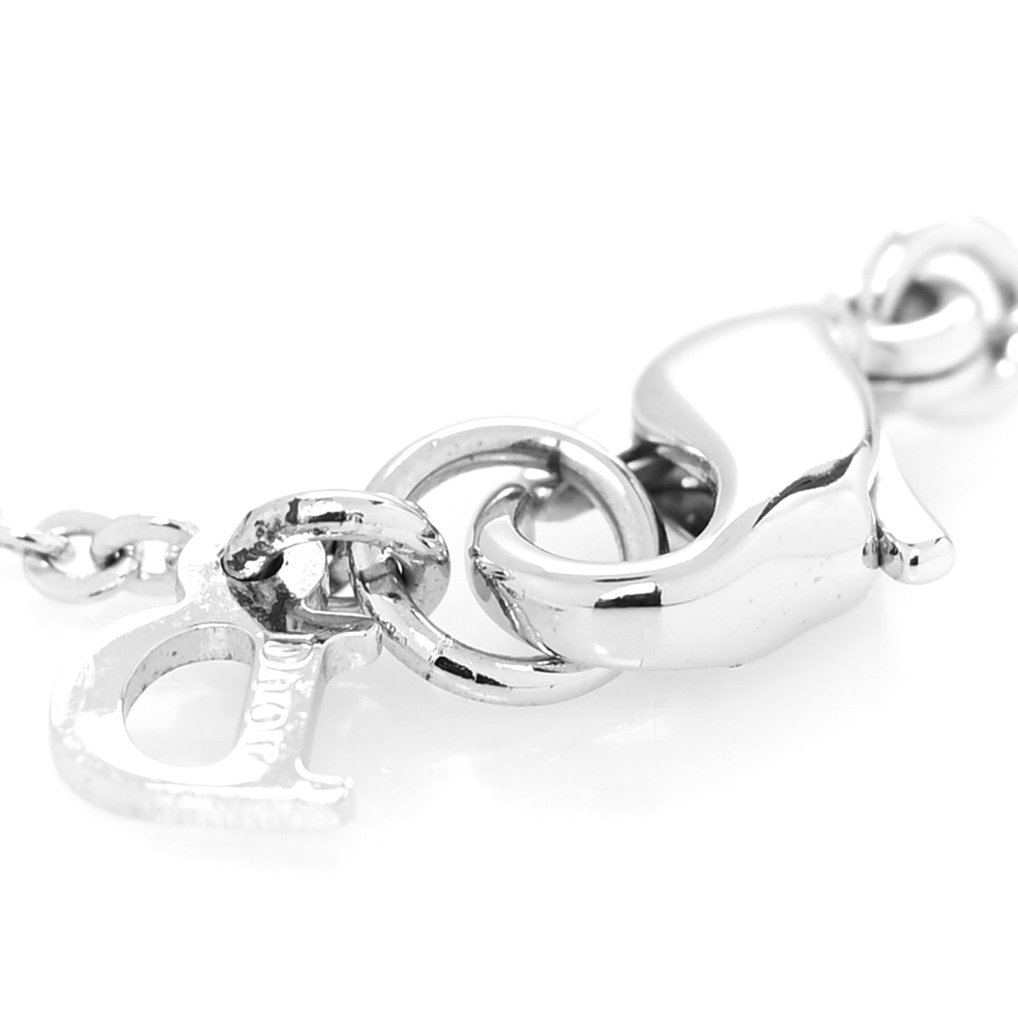Logo Charms Heart Bracelet Silver