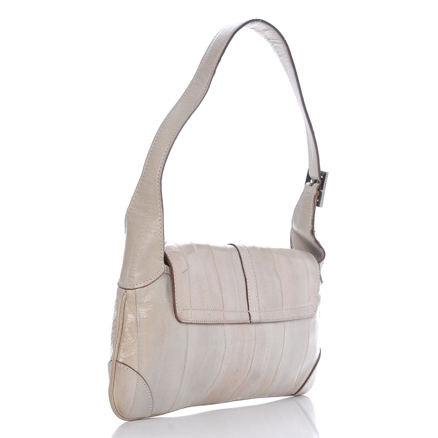 Eel Skin Exotic Jackie O Flap Bag Light Green