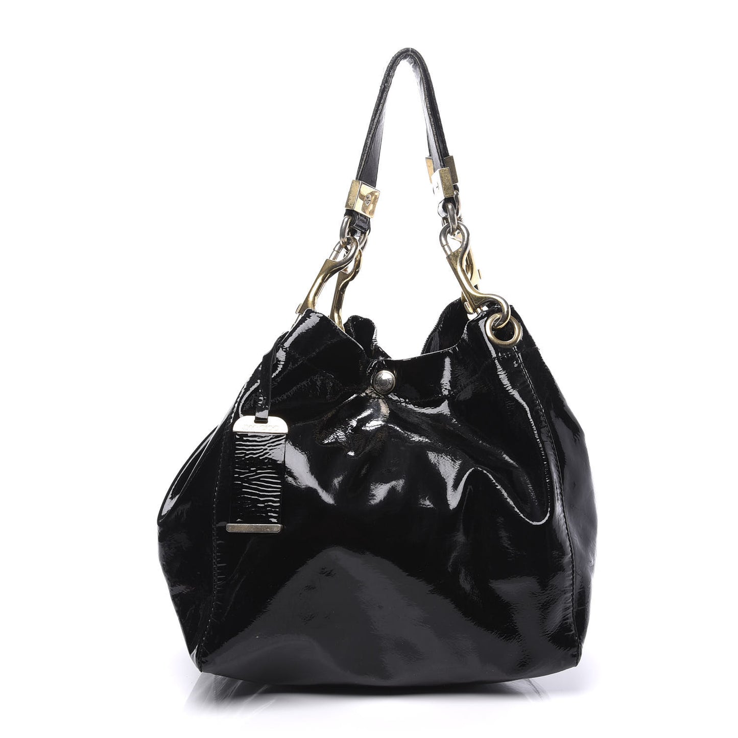 Patent Lola Oversized Tote Black