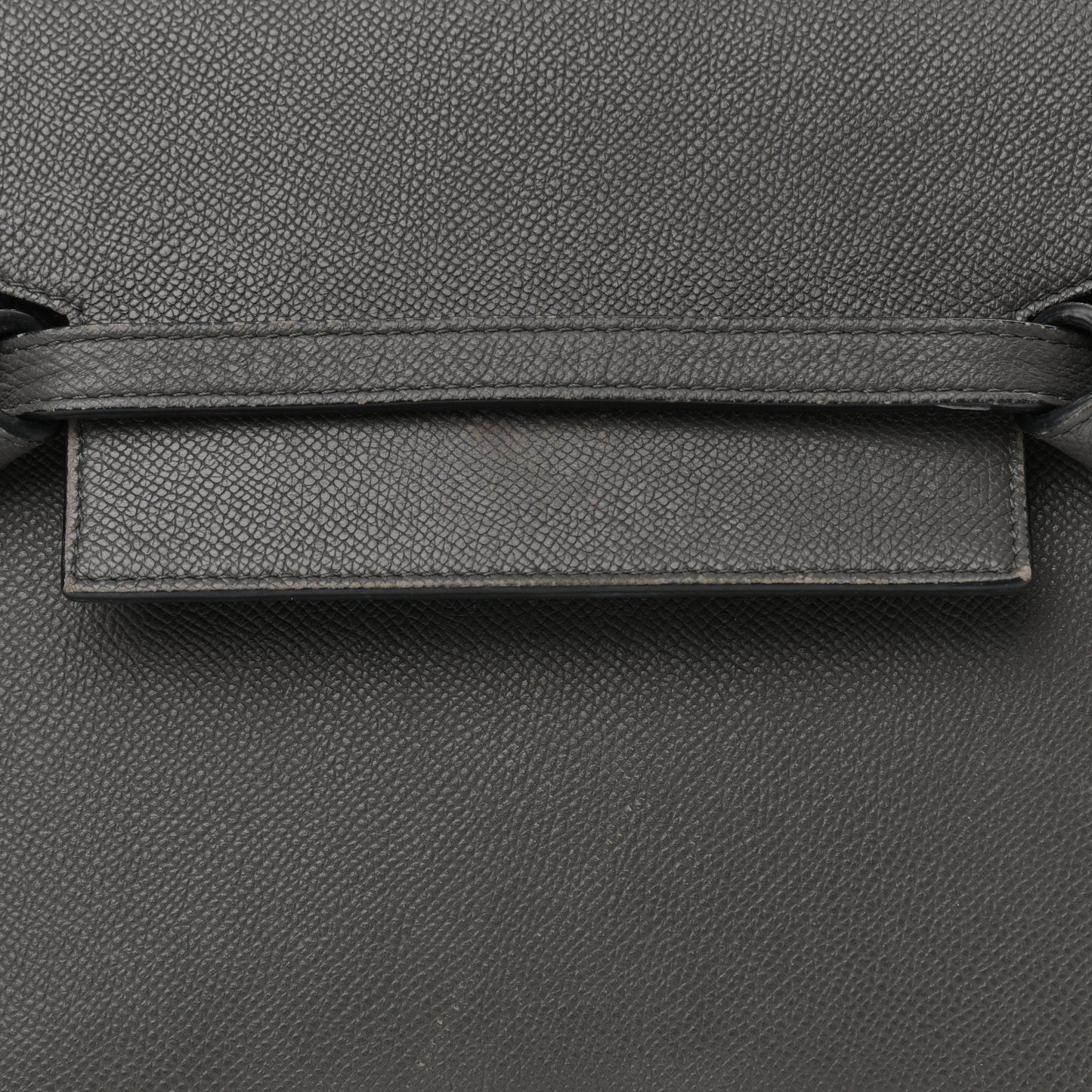 Grained Calfskin Micro Belt Bag Grey