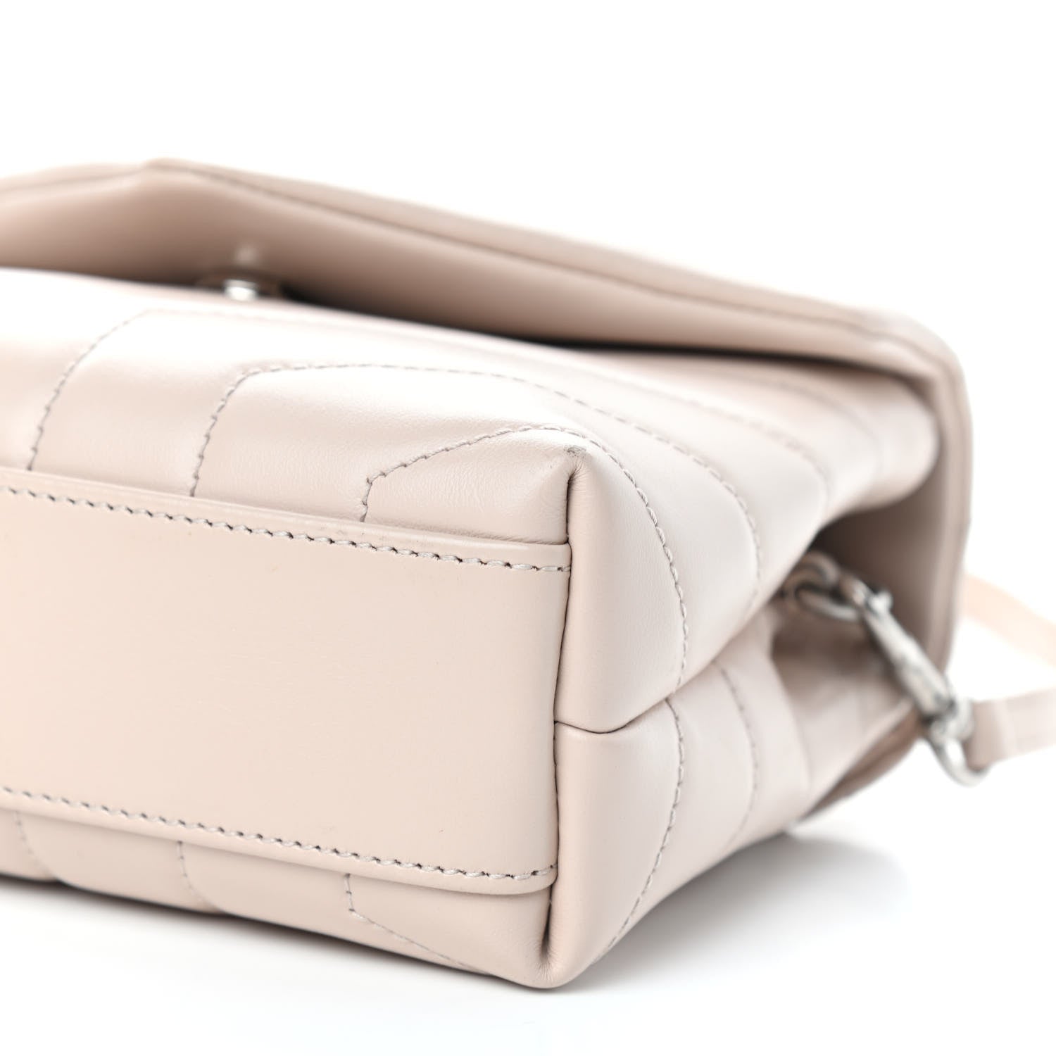 Saint Laurent Calfskin Y Quilted Monogram Toy Loulou Crossbody Bag Marble Pink 9 of 10