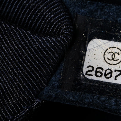 Chanel Caviar Chevron Quilted Medium Boy Flap Navy 7 of 11