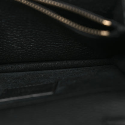 Valentino Garavani Pebbled Calfskin Rockstud Wallet On Chain Black 8 of 20