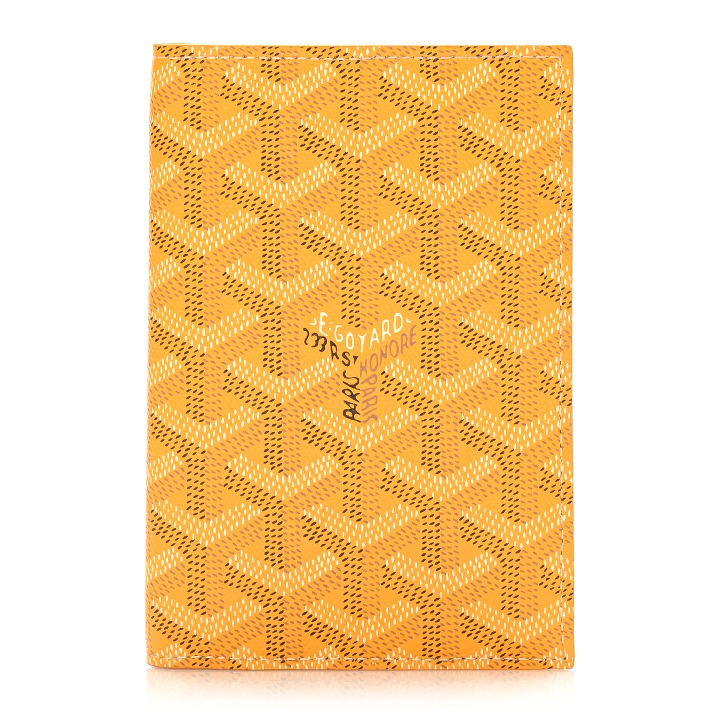 Goyardine Passport Wallet Yellow