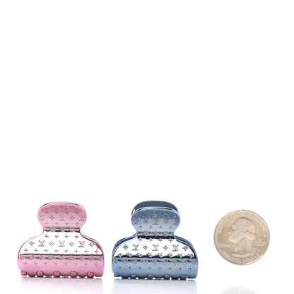 Louis Vuitton Monogram Hair Accessories Blue Pink 2 of 5