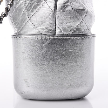 Chanel Metallic Aged Calfskin Quilted Medium Gabrielle Silver 8 of 9