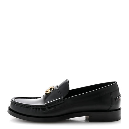 Gucci Calfskin Millennial Ribot Womens GG Loafers 38.5 Black 1 of 10