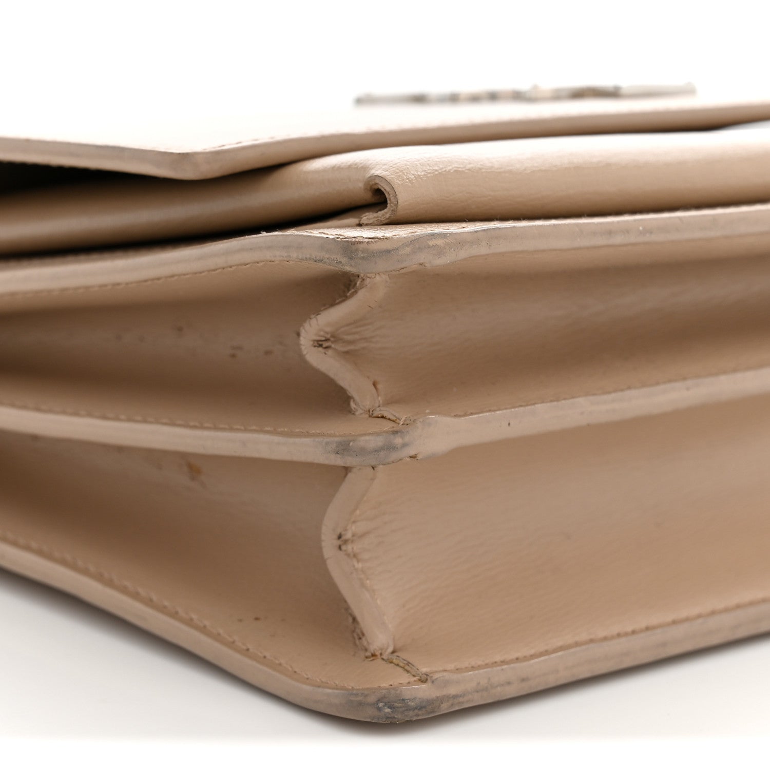 Saint Laurent Calfskin Medium Monogram Sunset Dark Beige 8 of 13