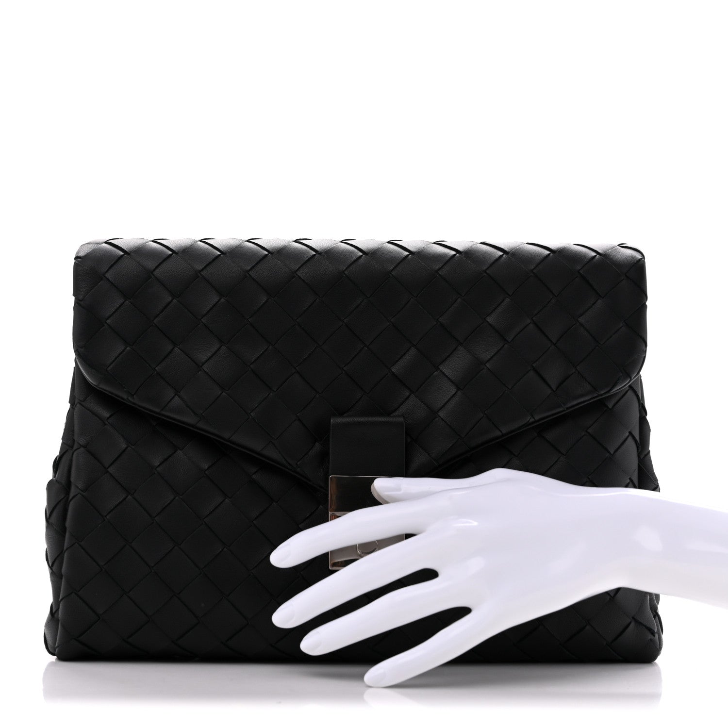 Bottega Veneta Nappa Intrecciato Portfolio Clutch Black 2 of 8