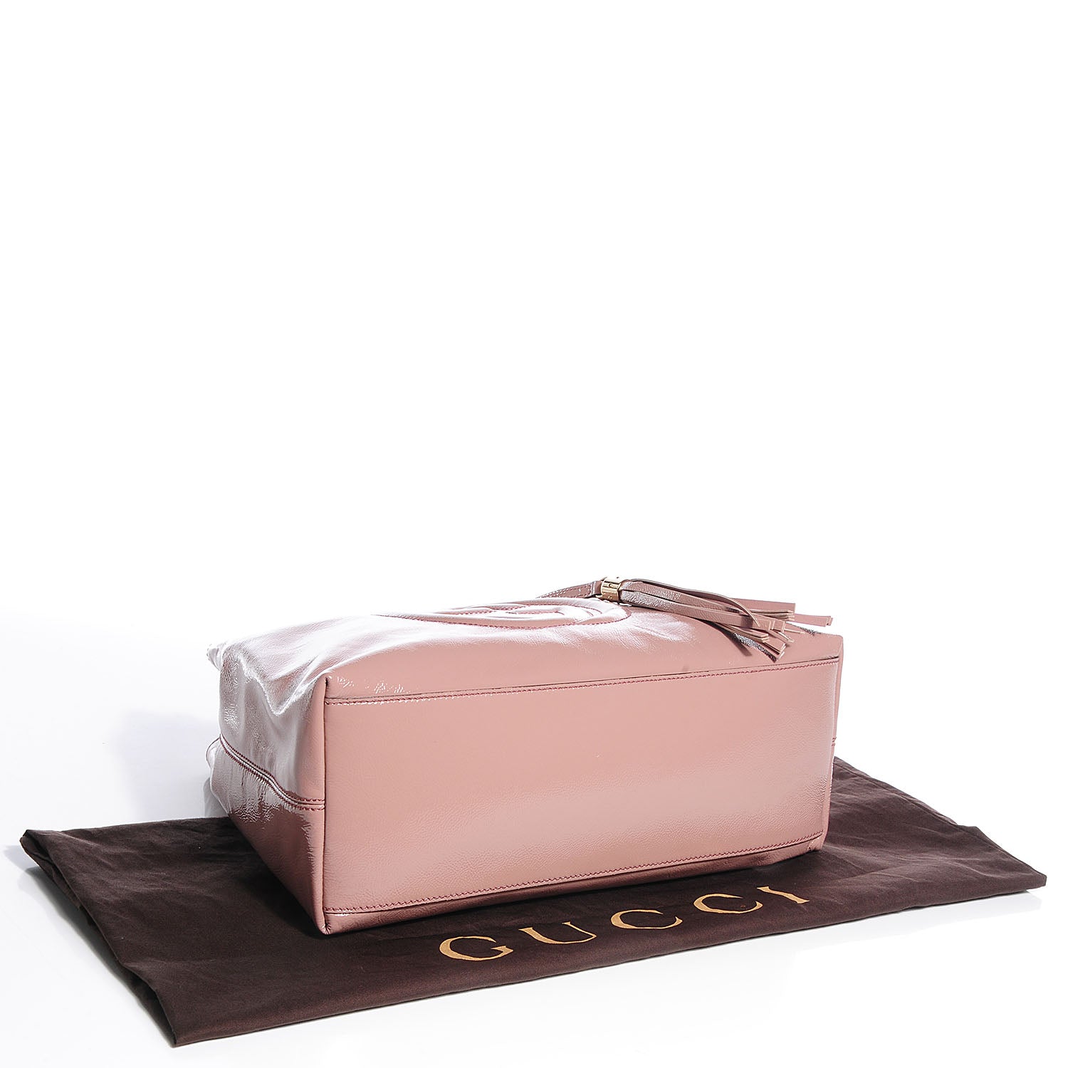 Gucci Patent Medium Soho Chain Shoulder Bag Dark Cipria 4 of 7
