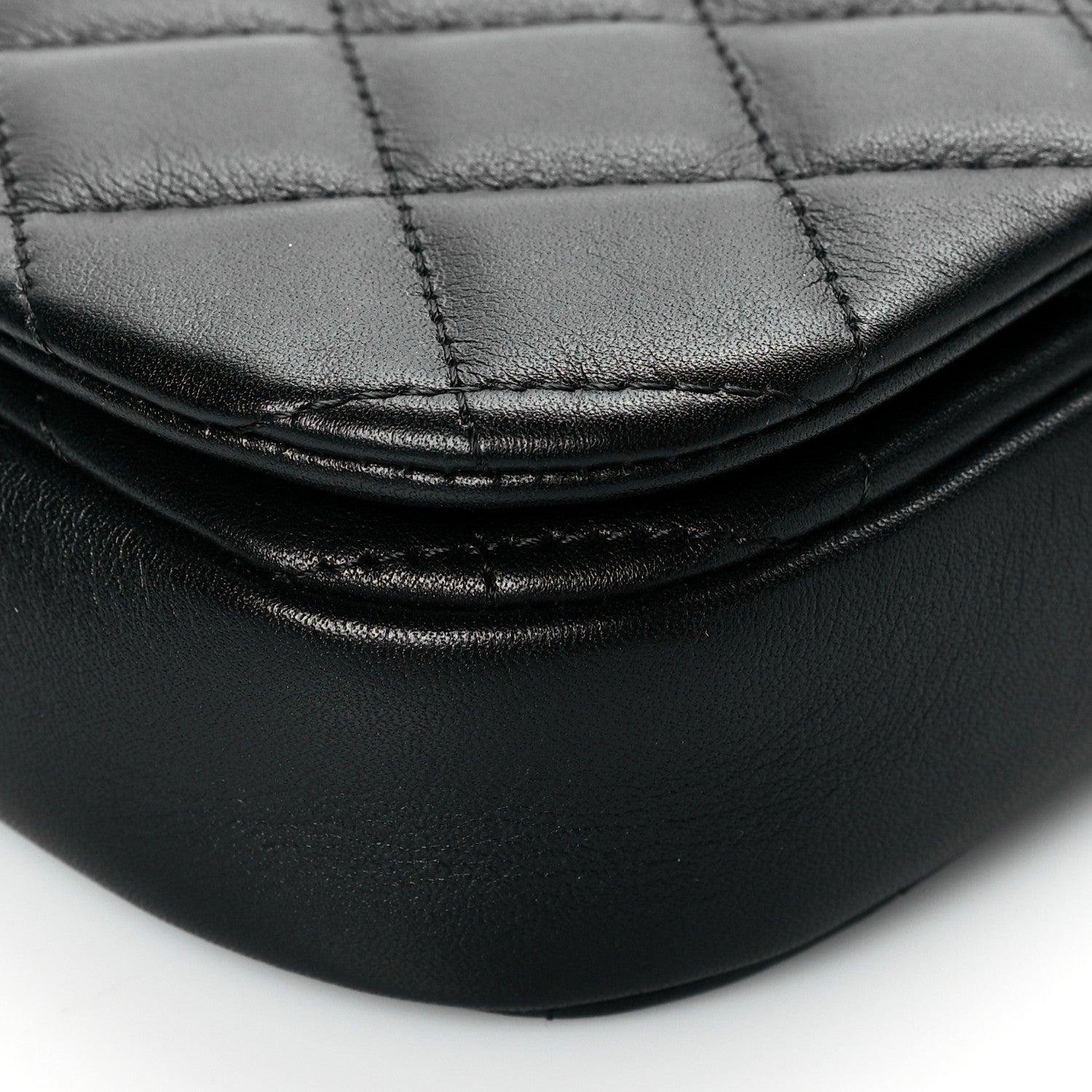 Chanel Calfskin Quilted Coco Mail Clutch With Chain Black 10 of 11