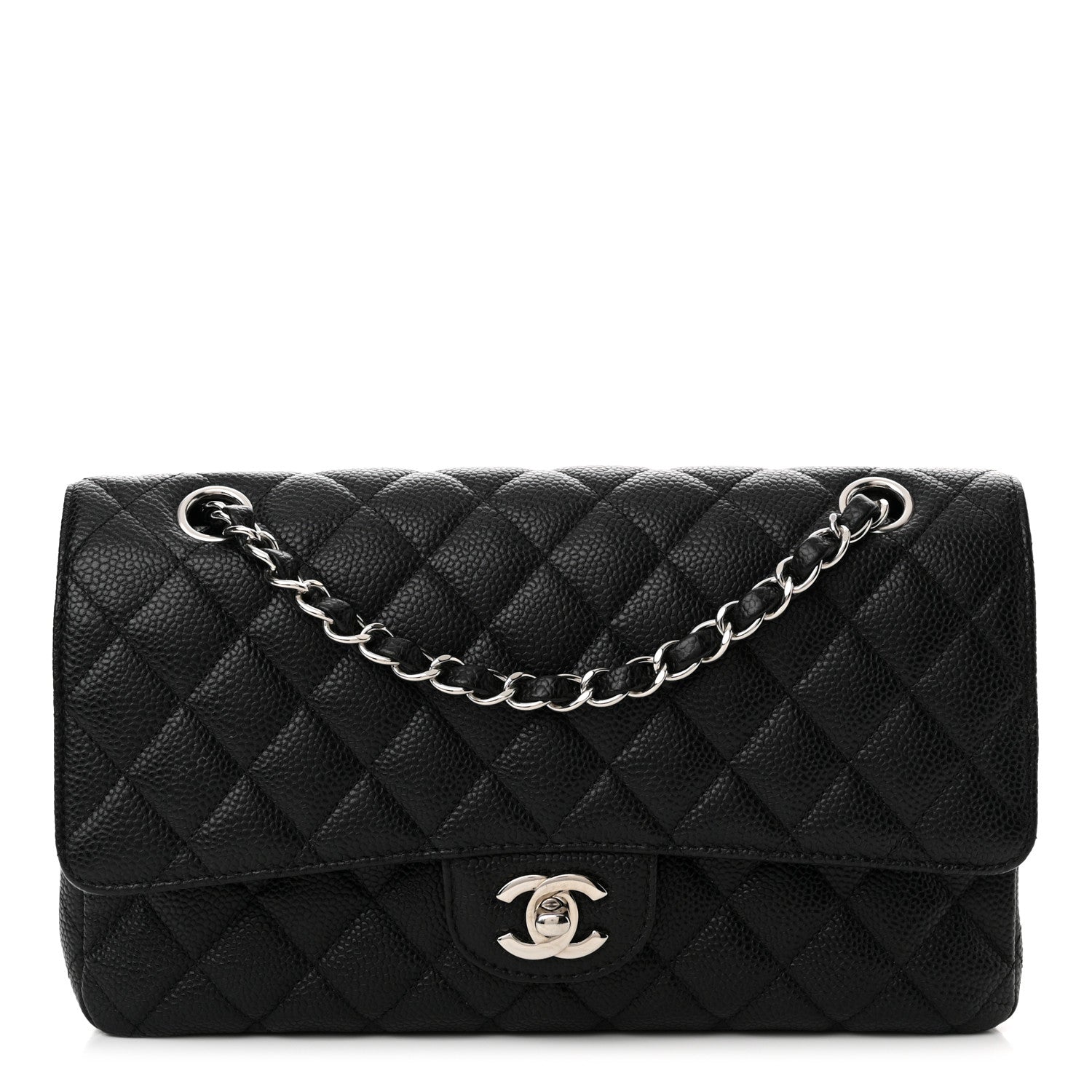 Chanel Caviar Quilted Medium Double Flap Black 1 of 13